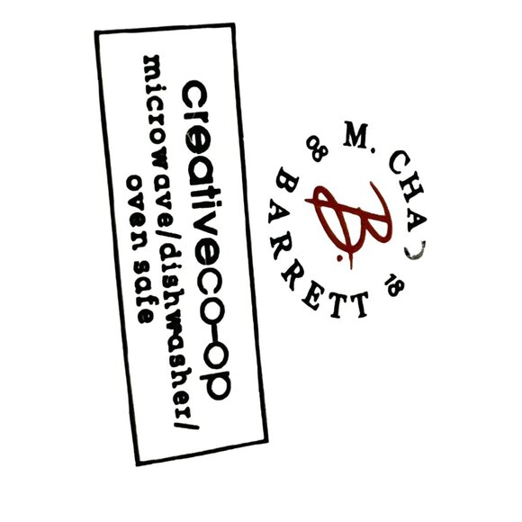 Vintage-Inspired Creative Co-Op  Chad Barrett Honeycomb Ceramic Square Plate 4" - Picture 6 of 7